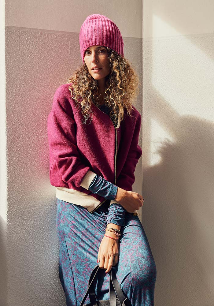 Pinke muetze pinke jacke