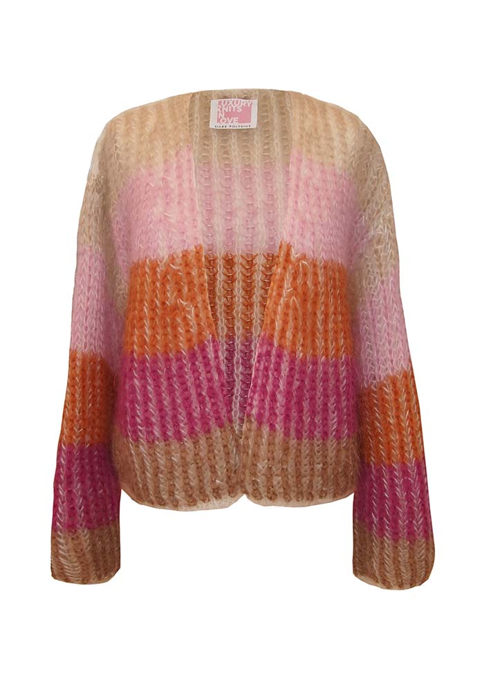 Strickcardigan punk beige